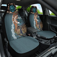 New Zealand Tui Bird Maripi Car Seat Cover Maori Weapon Kowhaiwhai Pattern