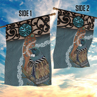 New Zealand Tui Bird Maripi Garden Flag Maori Weapon Kowhaiwhai Pattern