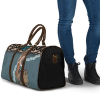 New Zealand Tui Bird Maripi Travel Bag Maori Weapon Kowhaiwhai Pattern