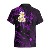 Personalised Niihau Hawaii Hawaiian Shirt Polynesian Tattoo and Pacific Plumeria Purple Vibe LT9 - Polynesian Pride