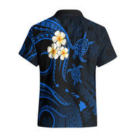 Personalised Molokai Hawaii Hawaiian Shirt Polynesian Tattoo and Pacific Plumeria Blue Vibe LT9 - Polynesian Pride