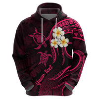 Custom Lanai Hawaii Hoodie Polynesian Tattoo and Pacific Plumeria Pink Vibe LT9 - Polynesian Pride