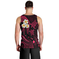 Personalised Maui Hawaii Men Tank Top Polynesian Tattoo and Pacific Plumeria Pink Vibe LT9 - Polynesian Pride