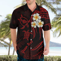 Personalised Maui Hawaii Hawaiian Shirt Polynesian Tattoo and Pacific Plumeria Red Vibe LT9 - Polynesian Pride