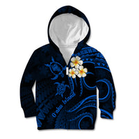Hawaii Kid Hoodie Oahu Islands Pacific Plumeria Blue Vibe LT9 - Polynesian Pride