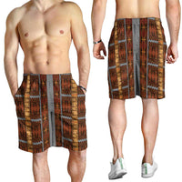 Malo e Lelei Tonga Shorts for Men Tongan Ngatu Tapa Cloth LT14 - Polynesian Pride