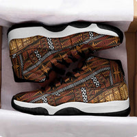 Malo e Lelei Tonga Sneakers J11 Tongan Ngatu Tapa Cloth - Polynesian Pride