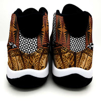 Malo e Lelei Tonga Sneakers J11 Tongan Ngatu Tapa Cloth - Polynesian Pride