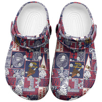 Manuia le Kerisimasi American Samoa Clogs Shoes Pacific Patchwork Xmas Vibes - Polynesian Pride