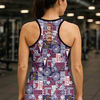 Manuia le Kerisimasi American Samoa Hollow Tank Top Pacific Patchwork Xmas Vibes - Polynesian Pride