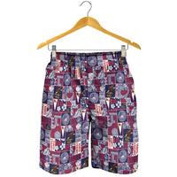Manuia le Kerisimasi American Samoa Shorts for Men Pacific Patchwork Xmas Vibes LT9 - Polynesian Pride