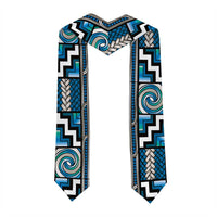 Maori Matariki Graduation Stole Green Galaxy Aesthetic Koru Art LT01 - Polynesian Pride