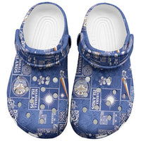 Marshall Islands Merry Christmas Clogs Shoes Pacific Patchwork Xmas Vibes - Polynesian Pride