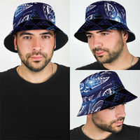 Matariki New Zealand Bucket Hat NZ Niho Taniwha Maori New Year Blue Galaxy LT14 - Polynesian Pride