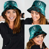 Matariki New Zealand Bucket Hat NZ Niho Taniwha Maori New Year Cyan Galaxy LT14 - Polynesian Pride