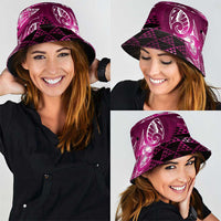 Matariki New Zealand Bucket Hat NZ Niho Taniwha Maori New Year Pink Galaxy LT14 - Polynesian Pride