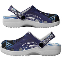 Matariki New Zealand Clogs Shoes NZ Niho Taniwha Maori New Year Blue Galaxy LT14 - Polynesian Pride