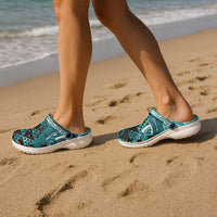 Matariki New Zealand Clogs Shoes NZ Niho Taniwha Maori New Year Cyan Galaxy