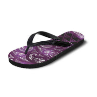 Matariki New Zealand Flip Flops NZ Niho Taniwha Maori New Year Purple Galaxy LT14 - Polynesian Pride