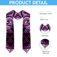 Matariki New Zealand Graduation Stole NZ Niho Taniwha Maori New Year Purple Galaxy LT14 - Polynesian Pride
