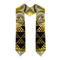 Matariki New Zealand Graduation Stole NZ Niho Taniwha Maori New Year Yellow Galaxy LT14 - Polynesian Pride