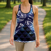 Matariki New Zealand Hollow Tank Top NZ Niho Taniwha Maori New Year Blue Galaxy