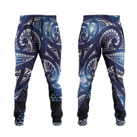 Matariki New Zealand Jogger Pants NZ Niho Taniwha Maori New Year Blue Galaxy LT14 Blue - Polynesian Pride
