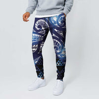 Matariki New Zealand Jogger Pants NZ Niho Taniwha Maori New Year Blue Galaxy LT14 - Polynesian Pride