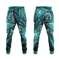 Matariki New Zealand Jogger Pants NZ Niho Taniwha Maori New Year Cyan Galaxy LT14 Cyan - Polynesian Pride