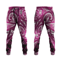 Matariki New Zealand Jogger Pants NZ Niho Taniwha Maori New Year Pink Galaxy LT14 Pink - Polynesian Pride