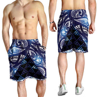 Matariki New Zealand Shorts for Men NZ Niho Taniwha Maori New Year Blue Galaxy LT14 - Polynesian Pride