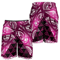 Matariki New Zealand Shorts for Men NZ Niho Taniwha Maori New Year Pink Galaxy