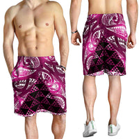 Matariki New Zealand Shorts for Men NZ Niho Taniwha Maori New Year Pink Galaxy