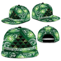Matariki New Zealand Snapback Cap NZ Niho Taniwha Maori New Year Green Galaxy LT14 - Polynesian Pride
