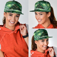 Matariki New Zealand Snapback Cap NZ Niho Taniwha Maori New Year Green Galaxy LT14 - Polynesian Pride