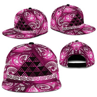 Matariki New Zealand Snapback Cap NZ Niho Taniwha Maori New Year Pink Galaxy LT14 - Polynesian Pride