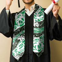 Matie Tahiti Tiare Monstera Graduation Stole Polynesian Pattern Curve Style LT01 - Polynesian Pride