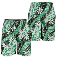Matie Tahiti Tiare Monstera Shorts for Men Polynesian Pattern Curve Style LT01 - Polynesian Pride