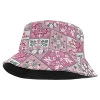 Mele Kalikimaka Hawaii Christmas Bucket Hat Akala Seamless Floral Motif - Polynesian Pride