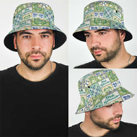 Mele Kalikimaka Hawaii Christmas Bucket Hat Omaomao Seamless Floral Motif - Polynesian Pride