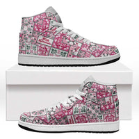Mele Kalikimaka Hawaii Christmas High Sneakers AJ1 Akala Seamless Floral Motif - Polynesian Pride