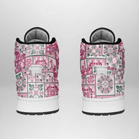 Mele Kalikimaka Hawaii Christmas High Sneakers AJ1 Akala Seamless Floral Motif LT9 - Polynesian Pride