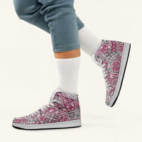 Mele Kalikimaka Hawaii Christmas High Sneakers AJ1 Akala Seamless Floral Motif - Polynesian Pride