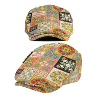 Mele Kalikimaka Hawaii Christmas Jeff Hat Melemele Mama Seamless Floral Motif - Polynesian Pride