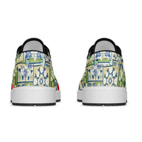 Mele Kalikimaka Hawaii Christmas Low Sneakers Omaomao Seamless Floral Motif LT9 - Polynesian Pride