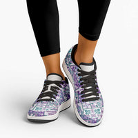 Mele Kalikimaka Hawaii Christmas Low Sneakers Poni Seamless Floral Motif LT9 - Polynesian Pride