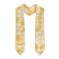 Melemele Aloha Hawaii Graduation Stole Plumeria Lei With Palaka Motif LT14 - Polynesian Pride