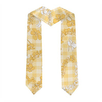 Melemele Aloha Hawaii Graduation Stole Plumeria Lei With Palaka Motif LT14 - Polynesian Pride