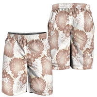 Mocha Mousse Aloha Hawaii Shorts for Men Monstera Hibiscus Plumeria Seamless Vibes LT14 - Polynesian Pride
