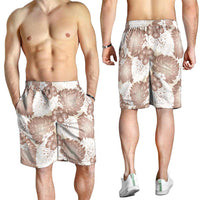 Mocha Mousse Aloha Hawaii Shorts for Men Monstera Hibiscus Plumeria Seamless Vibes LT14 - Polynesian Pride